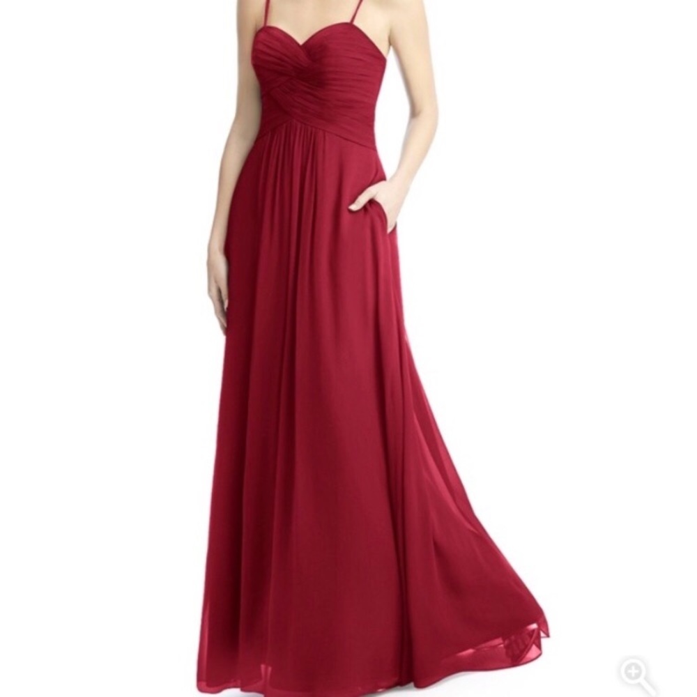 Azazie Burgundy Bridesmaid dress size 4